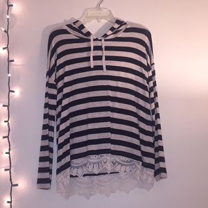 Black and white hoodie